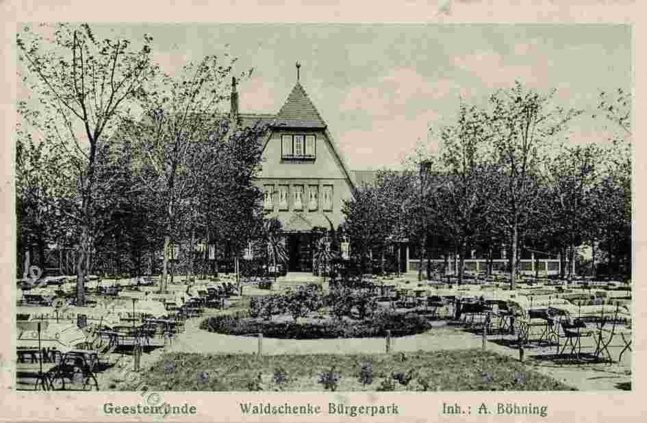 Bremerhaven. Stadtteil Geestemünde, Waldschenke Bürgerpark