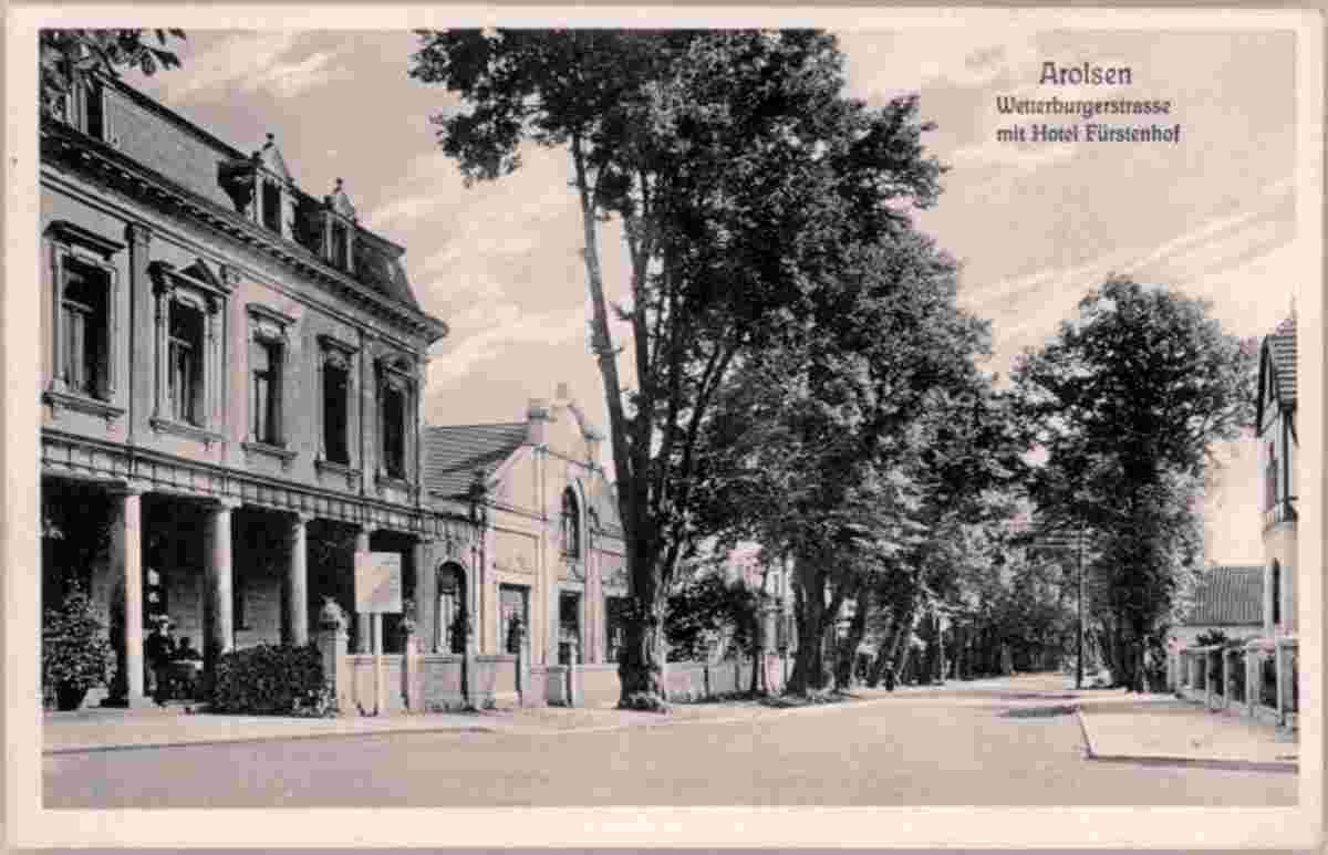 Bad Arolsen. Wetterburger Straße, Hotel Fuerstenhof, 1911