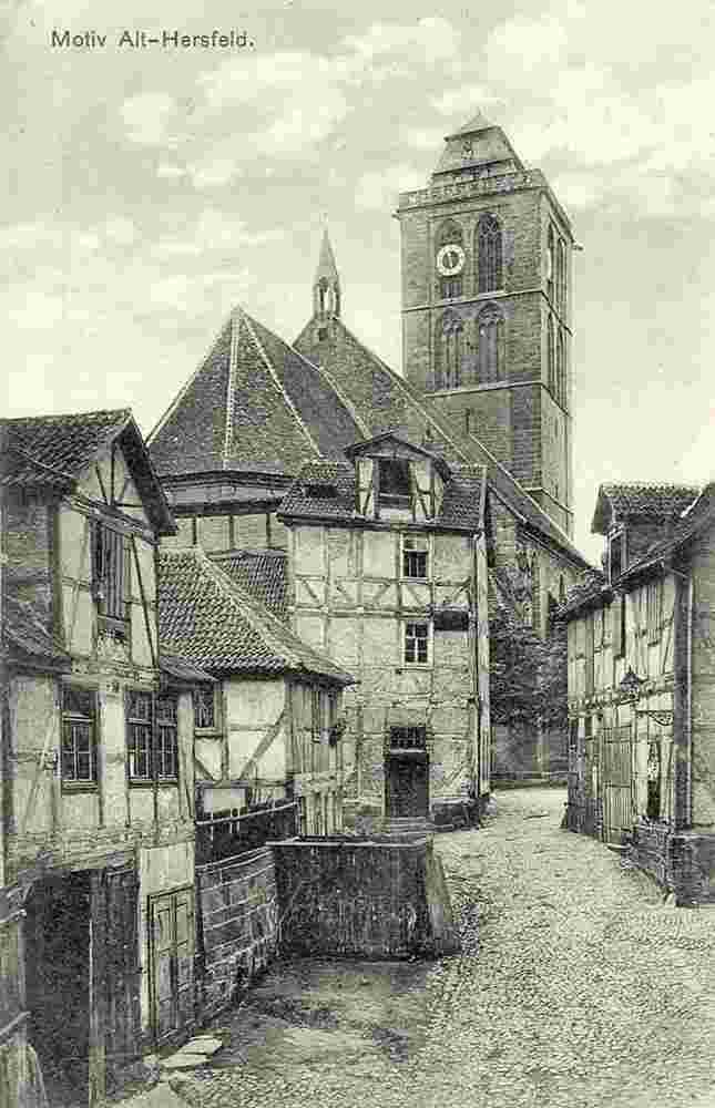 Bad Hersfeld. Straßenansicht und Gebäudeansicht, 1912