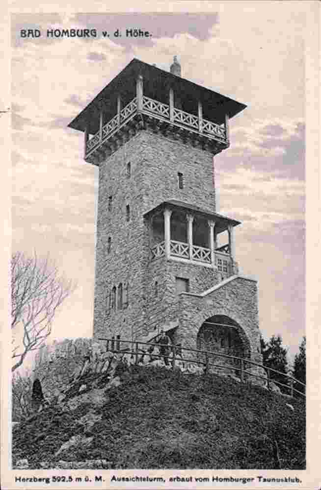 Bad Homburg. Aussichtsturm, erbaut vom Homburger Taunusklub, 1920