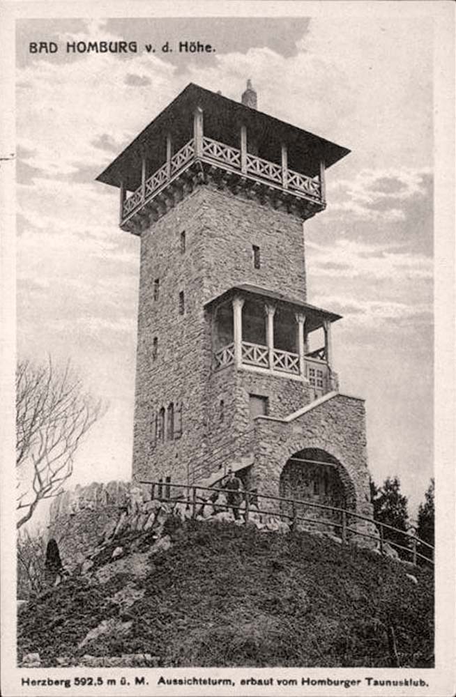 Bad Homburg vor der Höhe. Aussichtsturm, erbaut vom Homburger Taunusklub, 1920