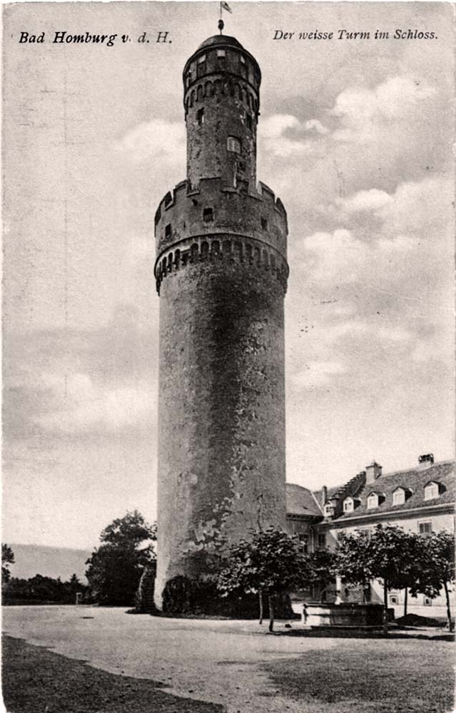 Bad Homburg vor der Höhe. Weisse Turm im Schloss, 1904
