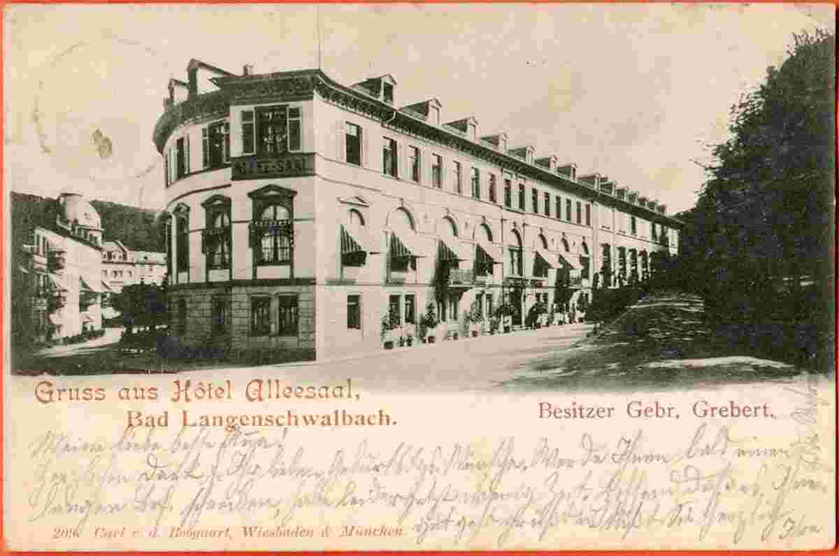 Bad Schwalbach. Hotel Alleesaal, 1899