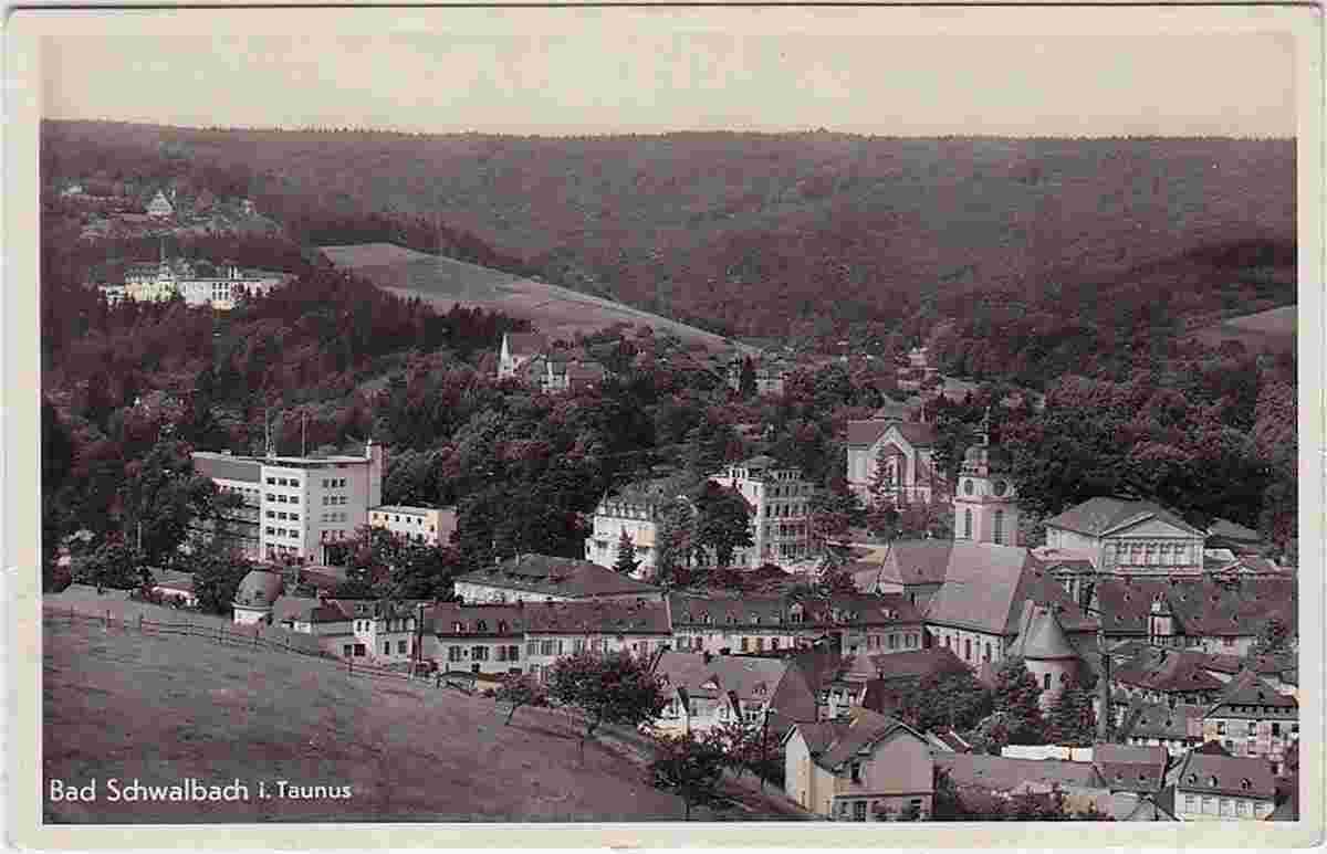 Bad Schwalbach. Panorama der Stadt, 1937