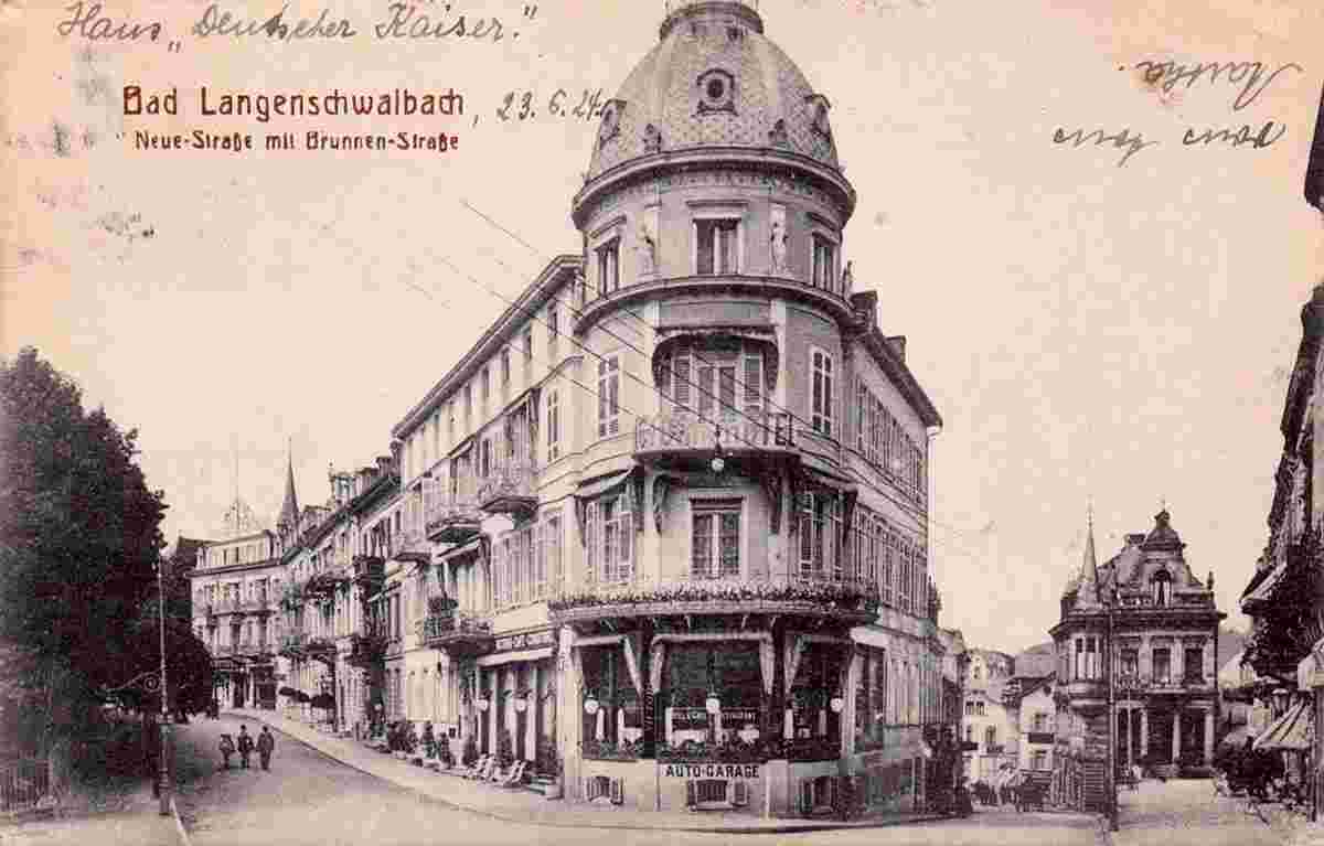 Bad Schwalbach. Victoria Hotel, Neue Straße und Brunnenstraße, 1924