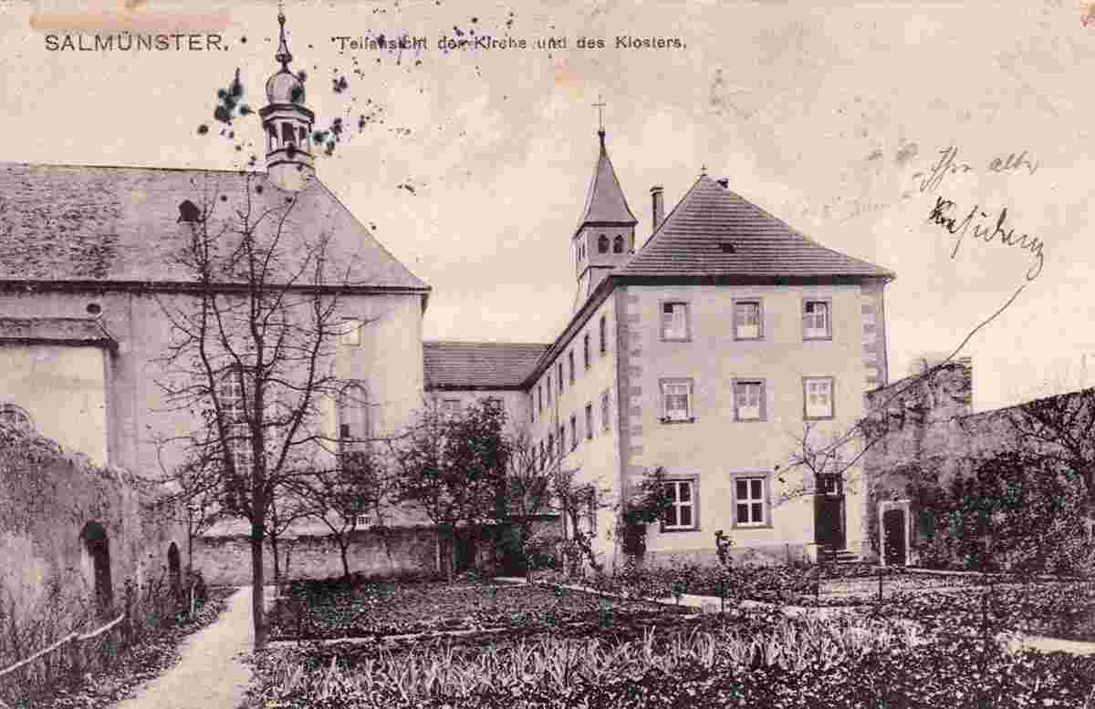 Bad Soden-Salmünster. Salmünster - Klosters mit Kirche, 1917