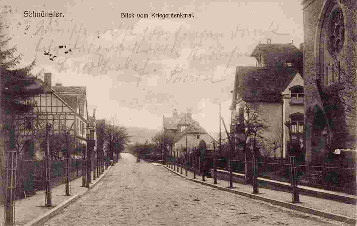 Bad Soden-Salmünster. Salmünster - Blick vom Kriegerdenkmal, 1916