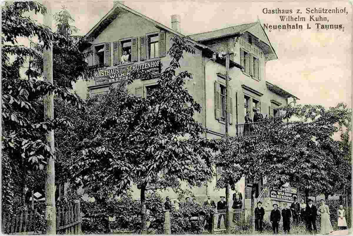 Bad Soden am Taunus. Neuenhain - Gasthaus zum Schuetzenhof, besitzer Wilhelm Kuhn