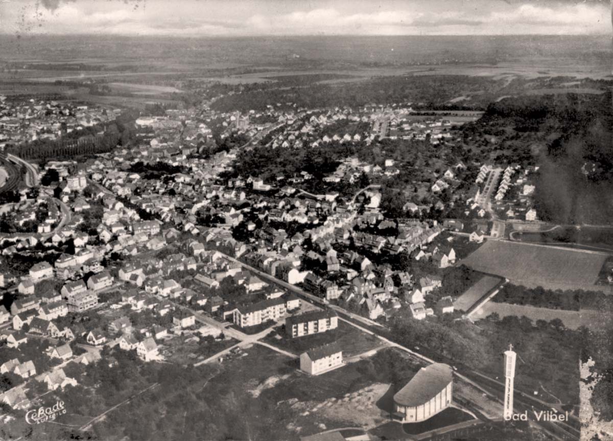 Bad Vilbel. Luftbild, 1964