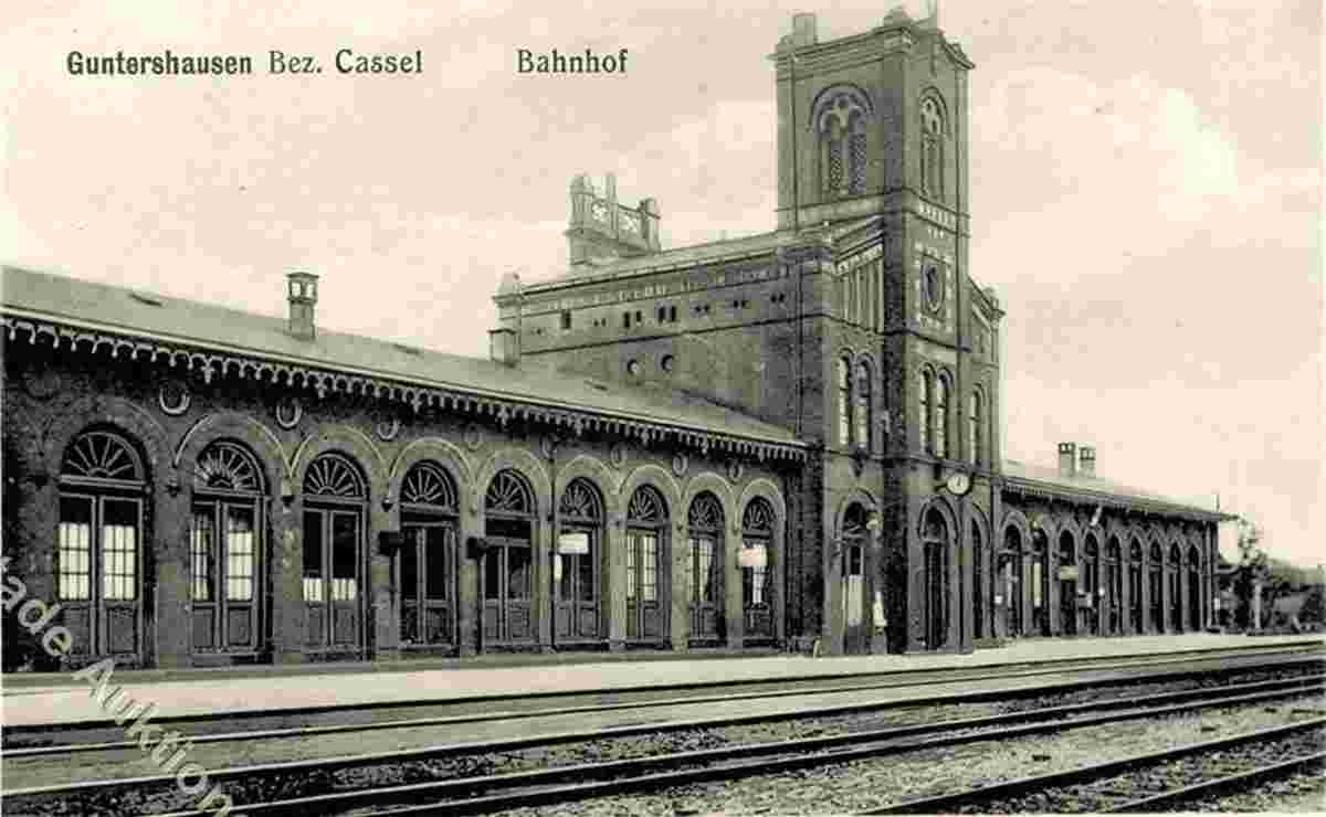 Baunatal. Guntershausen - Bahnhof, 1914