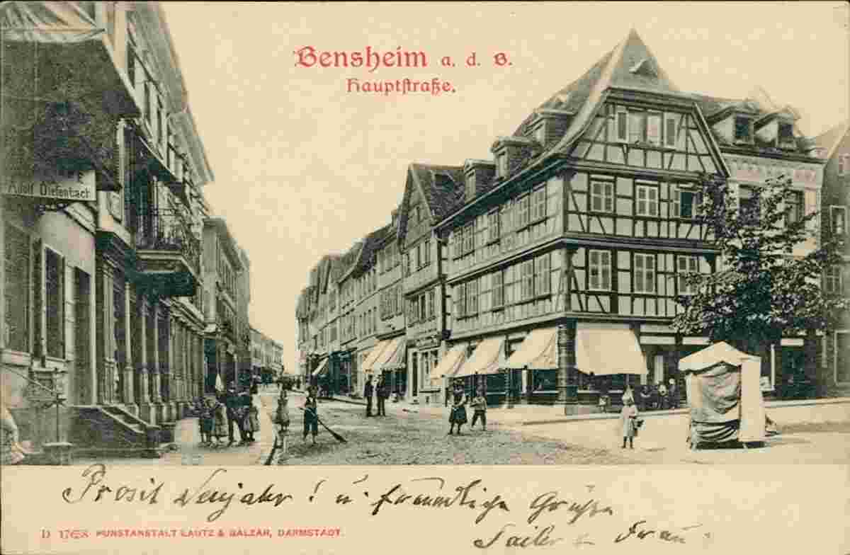 Bensheim. Hauptstraße, 1903