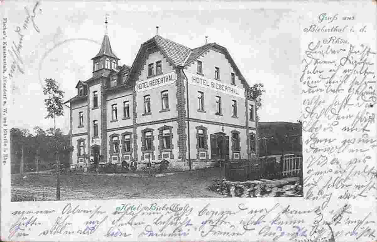 Biebertal. Blick zum Hotel Bieberthal, 1902