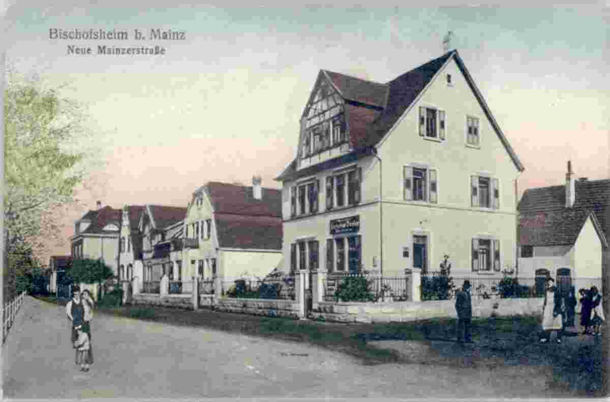 Bischofsheim. Neue Mainzer Straße, 1918