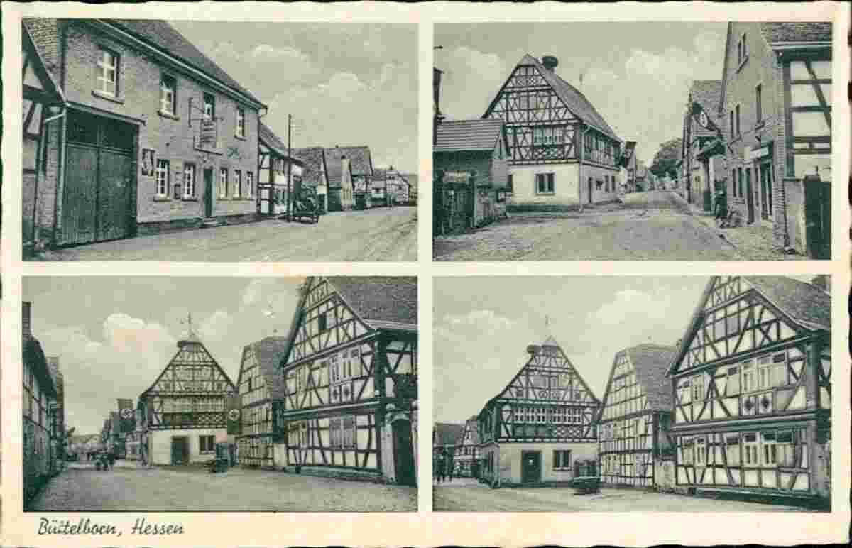 Panorama von Büttelborn, Gasthaus zum Schützenof, 1941