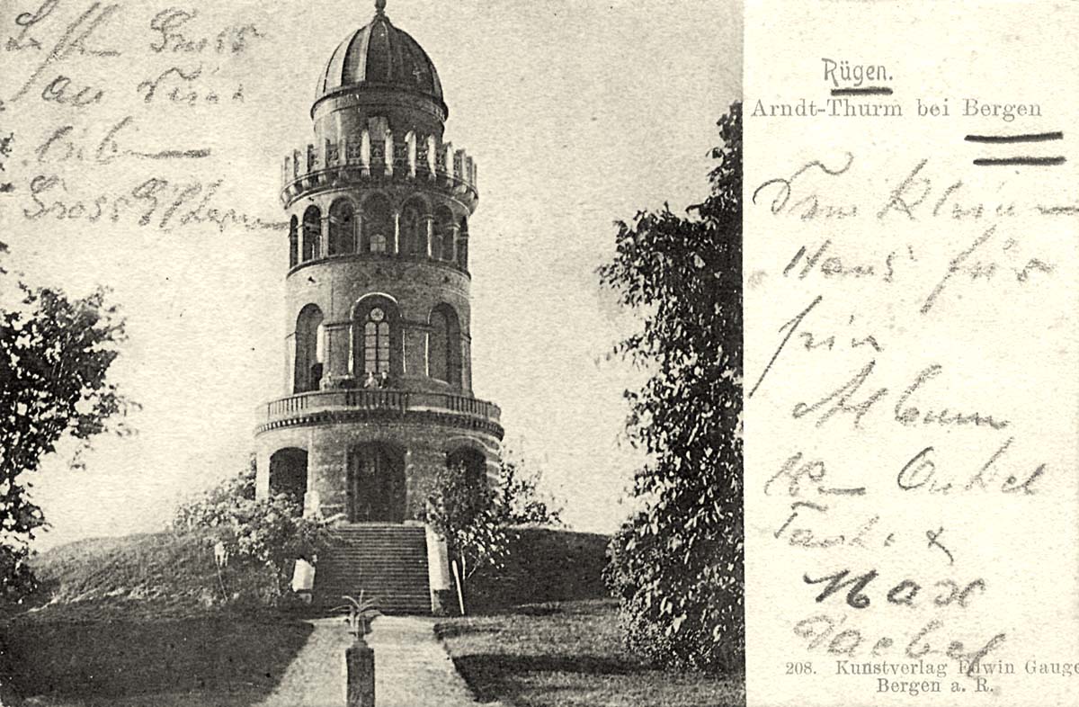 Bergen auf Rügen. Arndtturm, 1904