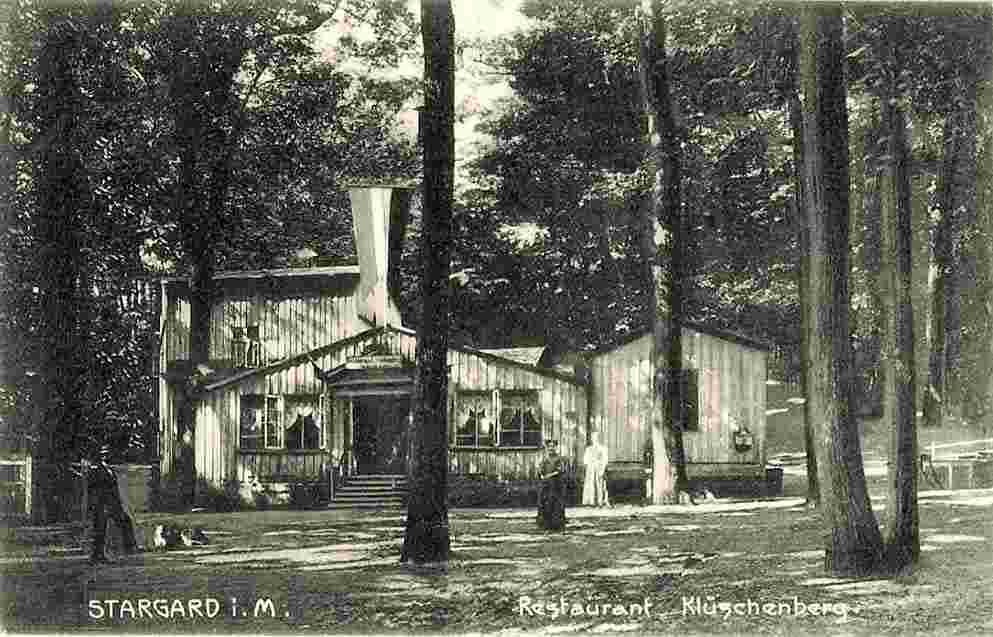 Burg Stargard. Restaurant Klüschenberg, Inh. Rudolf Bahn, 1915