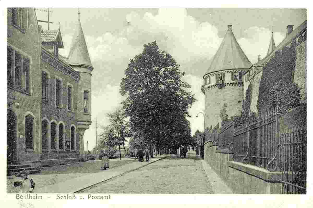 Bad Bentheim. Postamt und Schloß, 1919