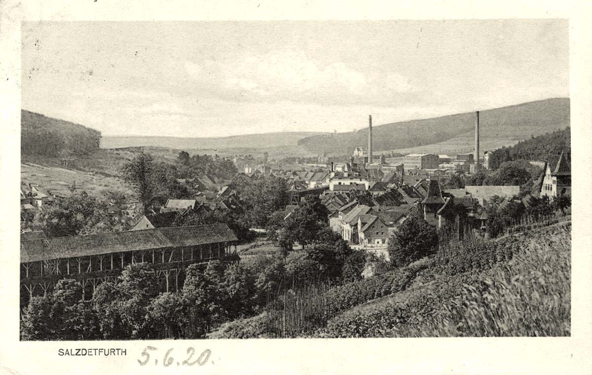 Bad Salzdetfurth. Panorama der Stadt, 1920