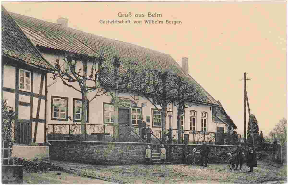 Belm. Gastwirtschaft von Wilhelm Berger, 1910