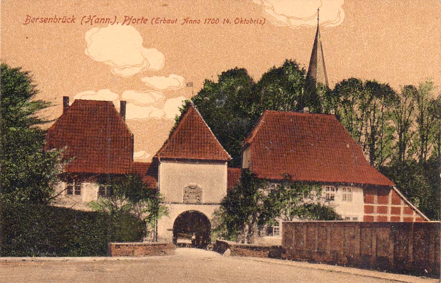 Bersenbrück. Klosterpforte (erbaut Anno 1700 14. Oktobris)