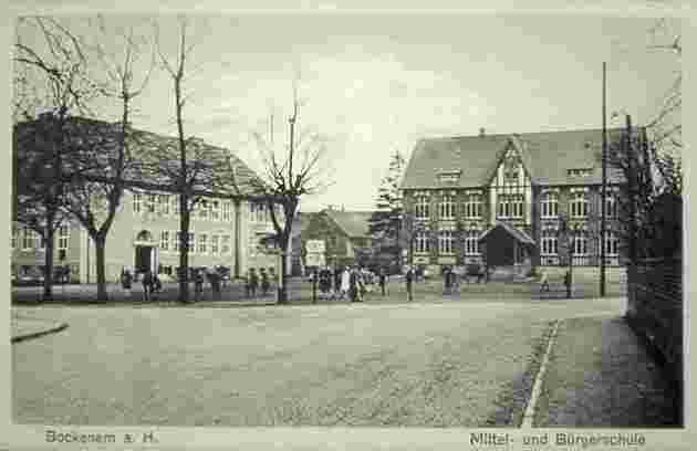 Bockenem. Mittel- und Bürgerschule, um 1930