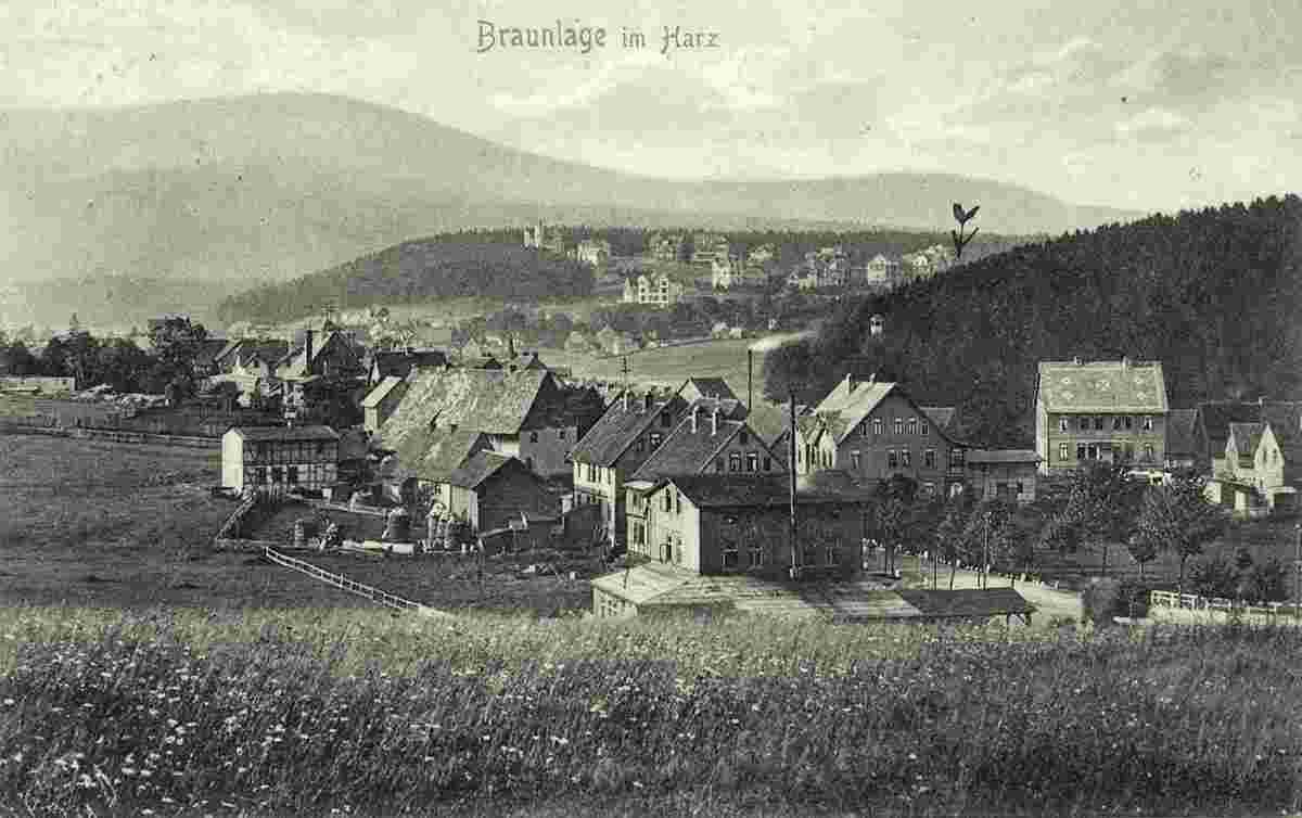 Braunlage. Panorama der Stadt, 1908