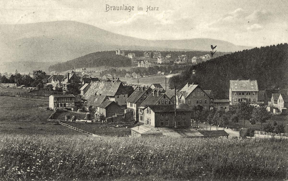 Braunlage. Panorama der Stadt, 1908