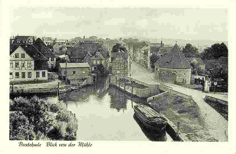 Buxtehude. Blick von der Mühle, 1957
