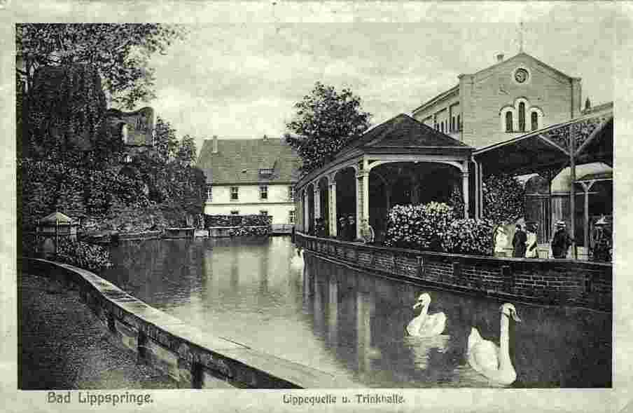 Bad Lippspringe. Lippequelle und Trinkhalle, 1918