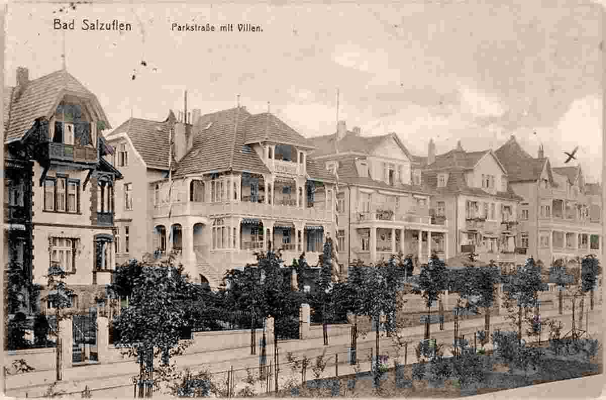 Bad Salzuflen. Parkstraße mit Villen, 1911