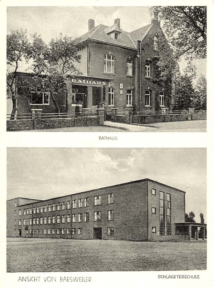 Baesweiler. Rathaus und Schlageterschule