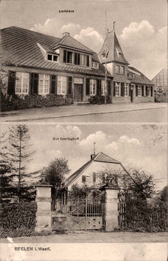 Beelen. Amtshaus, Gut Grevinghoff, 1910