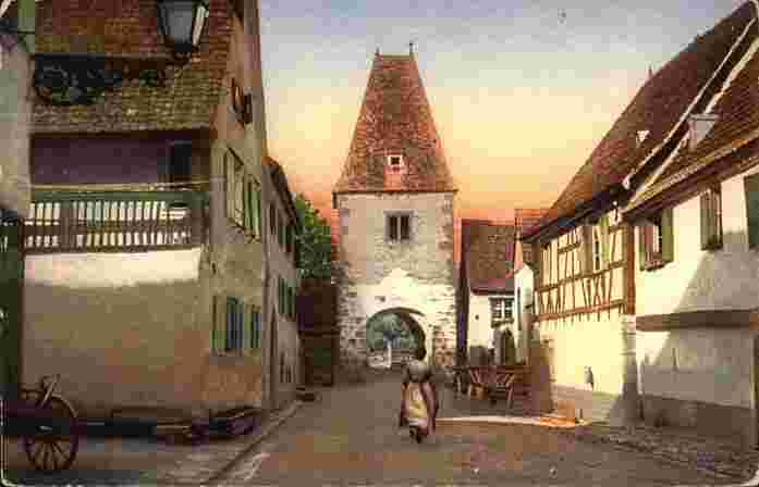 Bergheim. Häuser und Tor