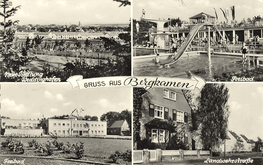Bergkamen. Neue Siedlung Weddinghofen, 1953