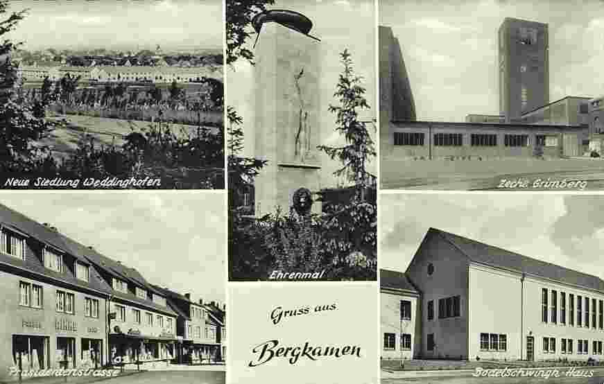 Bergkamen. Neue Siedlung Weddinghofen, 1959