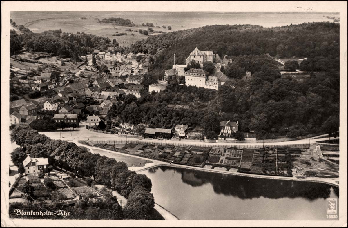 Blankenheim (Ahr). Stadt und Burg, Luftbild, 1934
