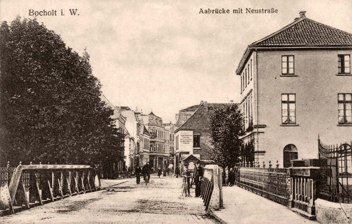 Bocholt. Aabrücke mit Neustrasse, 1916