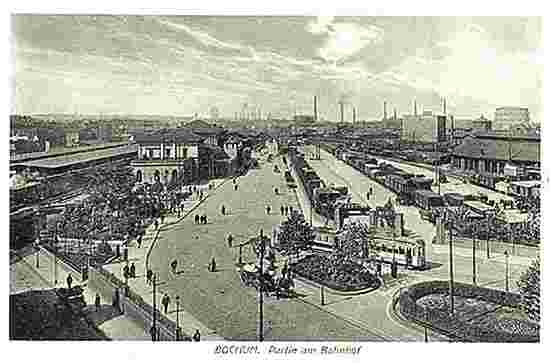 Bochum. Partie am Bahnhof, 1915