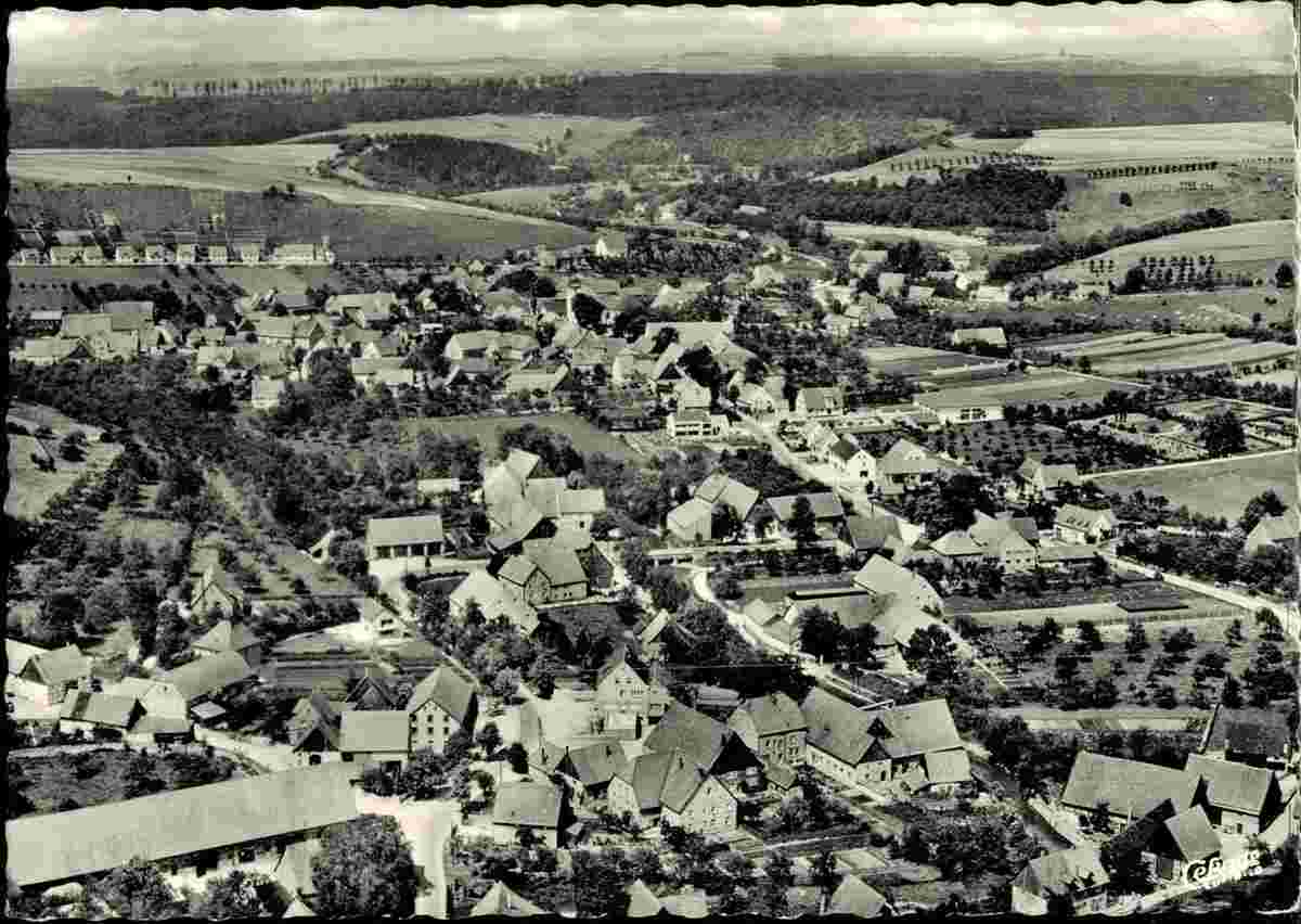 Borchen. Etteln, Luftbild, um 1960er