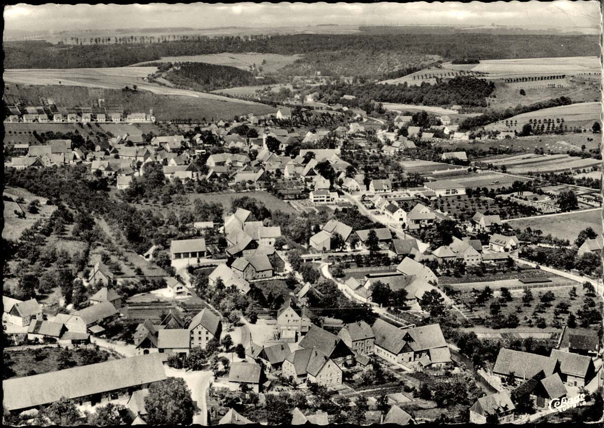 Borchen. Etteln, Luftbild, um 1960er