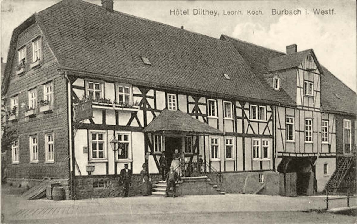 Burbach (Siegerland). Hotel Dilthey, Besitzer Leonh. Koch, 1915