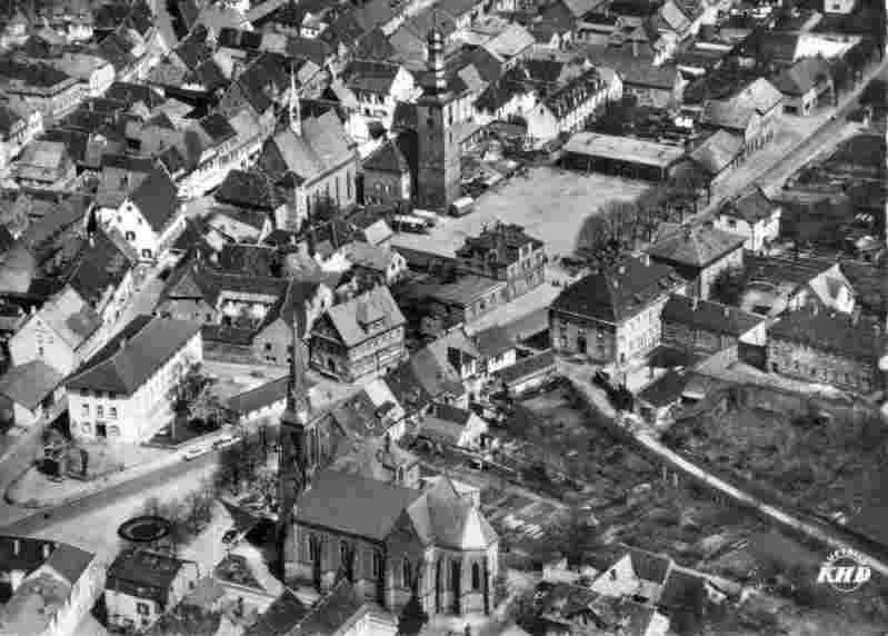Bad Bergzabern. Panorama der Stadt, 1959
