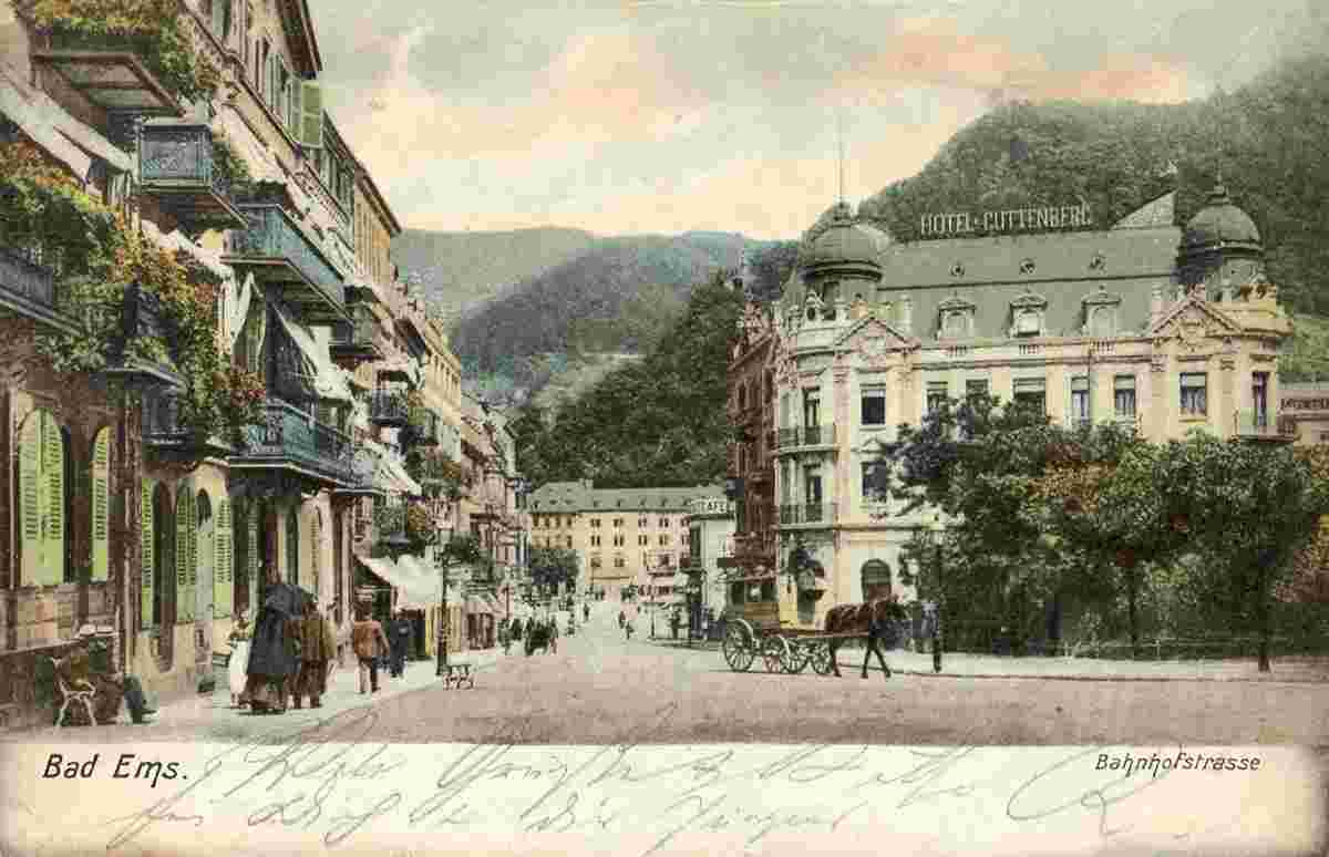 Bad Ems. Bahnhofstraße, 1906