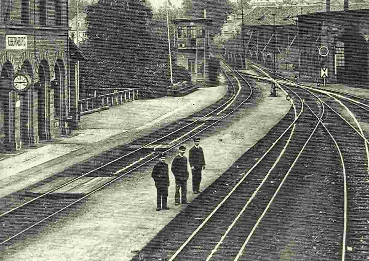 Bad Münster am Stein-Ebernburg. Bahnhof Ebernburg im Jahr 1910