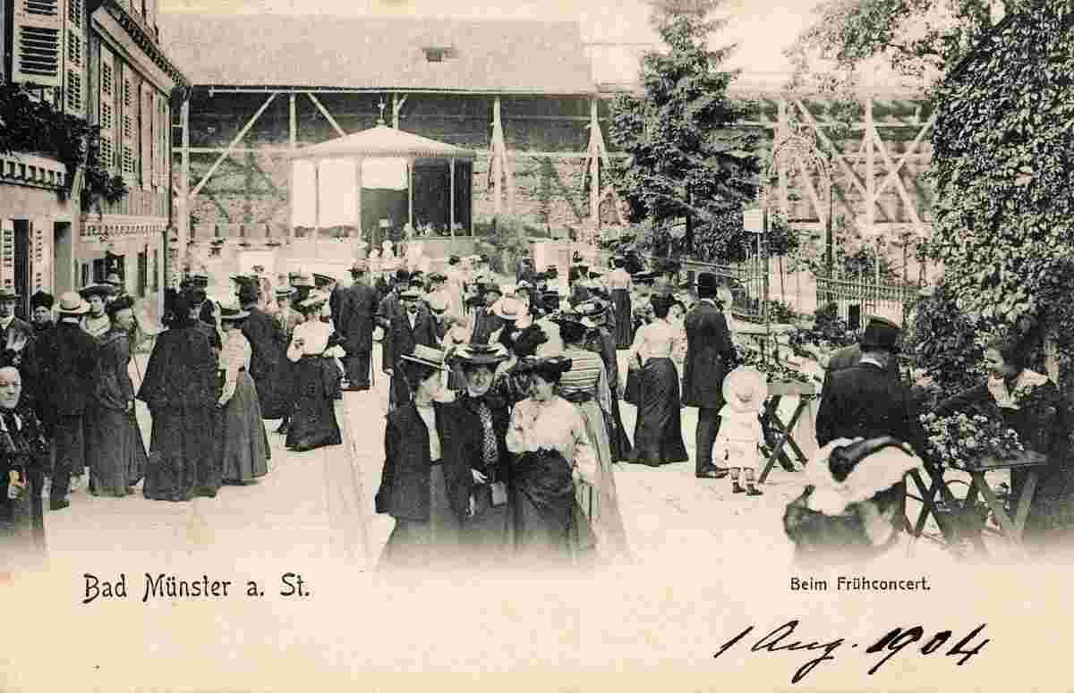 Bad Münster am Stein-Ebernburg. Beim Früh Concert, 1904