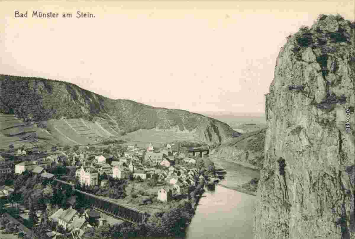 Panorama von Bad Münster am Stein-Ebernburg, 1910