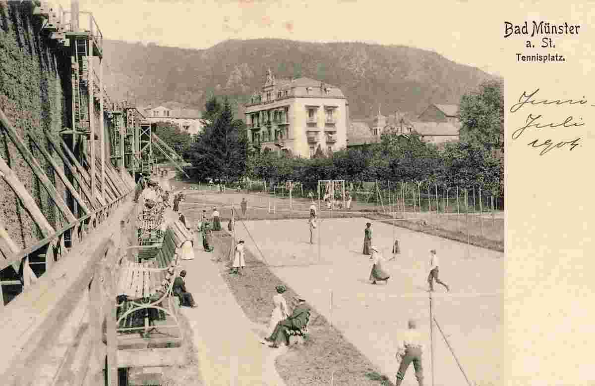 Bad Münster am Stein-Ebernburg. Tennisplatz, 1904