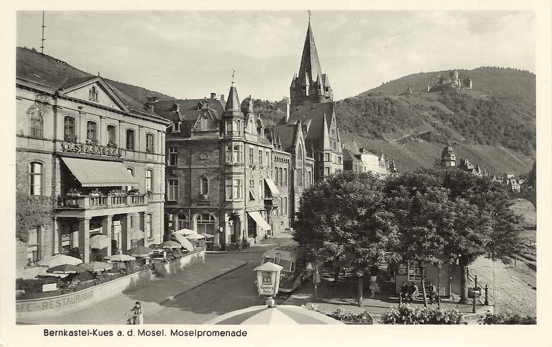 Bernkastel-Kues. Moselpromenade, 1930-50's