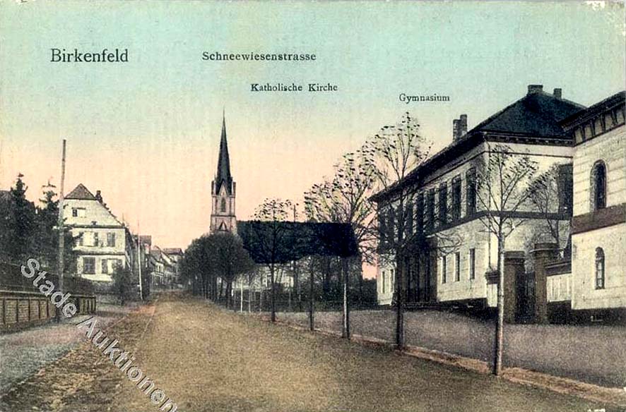Birkenfeld. Schneewiesenstraße, Katholisches Kirche, Gymnasium
