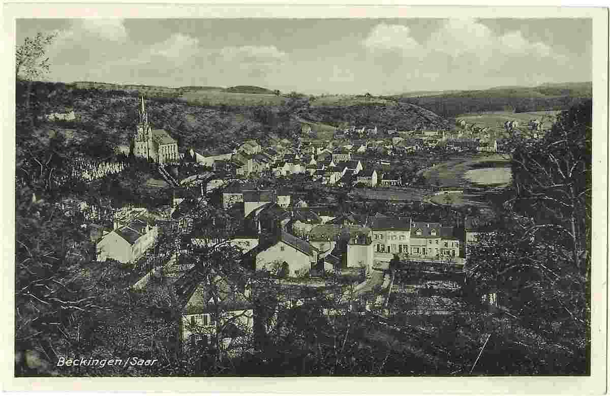 Beckingen. Panorama von Beckingen, 1941